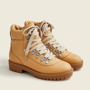 J crew lightweight leather Nordic hiker boots